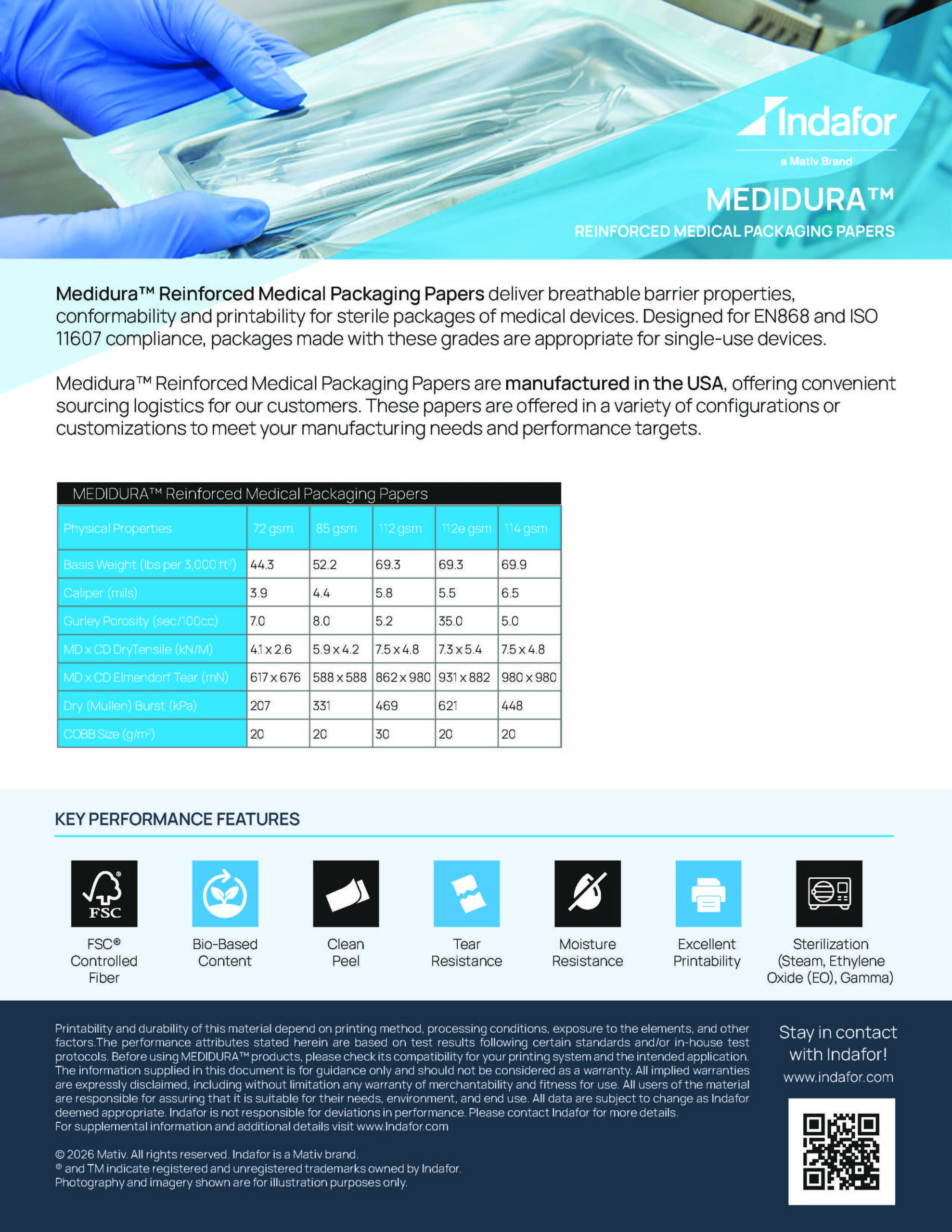 MEDIDURA™ REINFORCED MEDICAL PACKAGING PAPERS